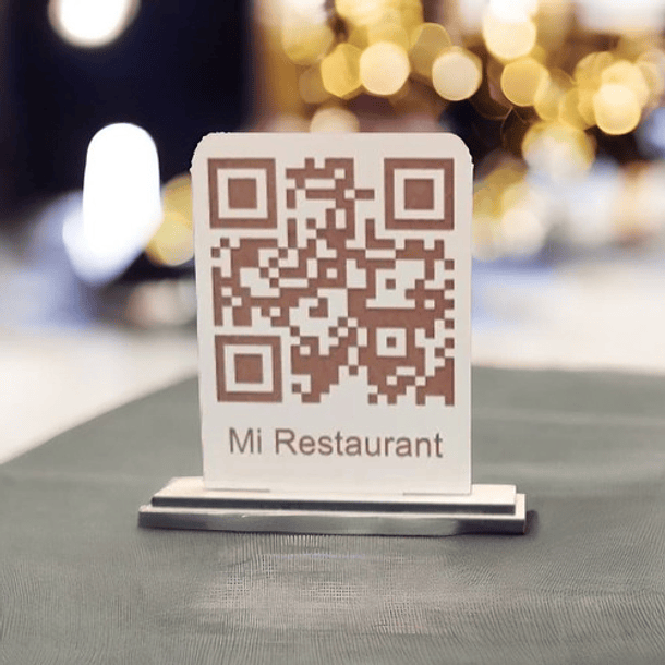 Letreros De Escritorio Mesa Qr Restaurantes 3