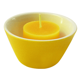 Set De 6 Velas De Color Y 2 Portavelas De Cerámica