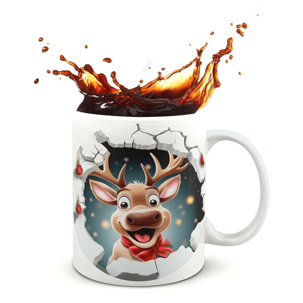 Tazones Navidad Animales 3d 4