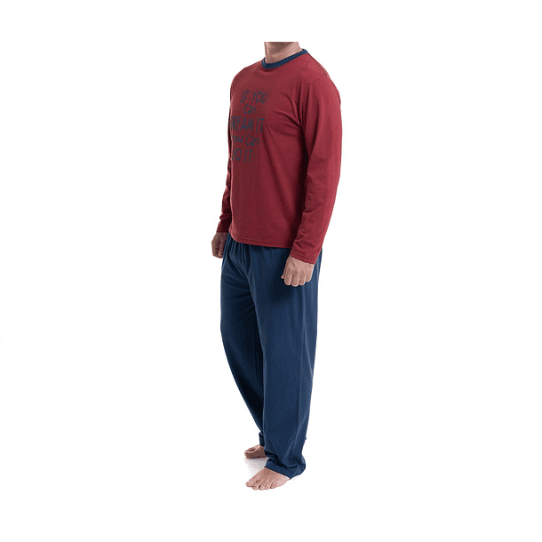 Pijama Largo Hombre Jersey Print 4