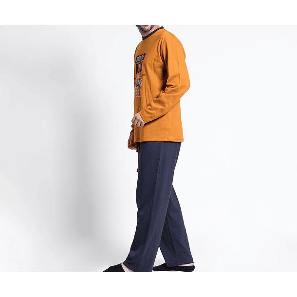 Pijama Largo Hombre Jersey Print 12