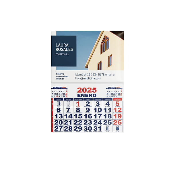 Pack 100 Calendarios Magneticos 2025 Personalizados 3