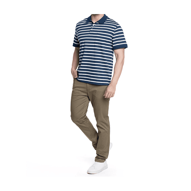 Polera pique hombre con cuello y bolsillo 3