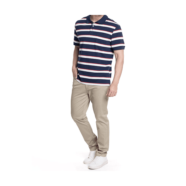 Polera pique hombre con cuello y bolsillo 4