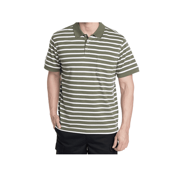 Polera pique hombre con cuello y bolsillo 10