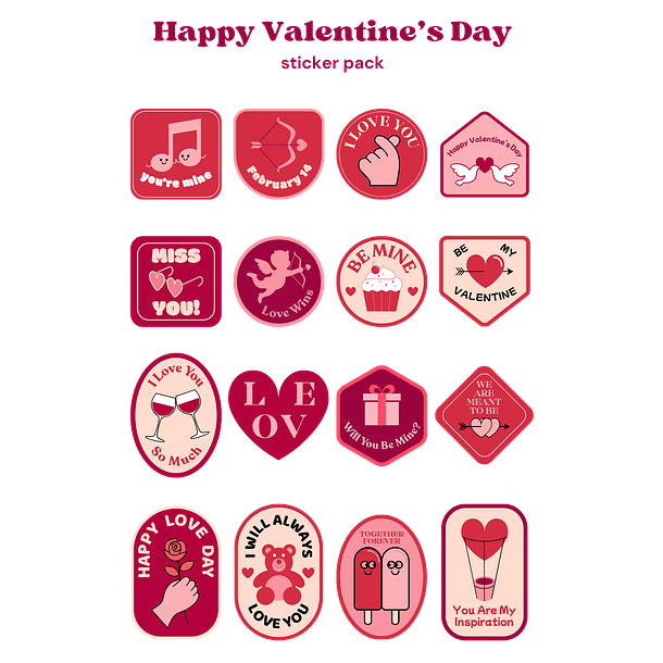 Stickers / Pegatinas San Valentín – Amor que se nota en cada detalle 4