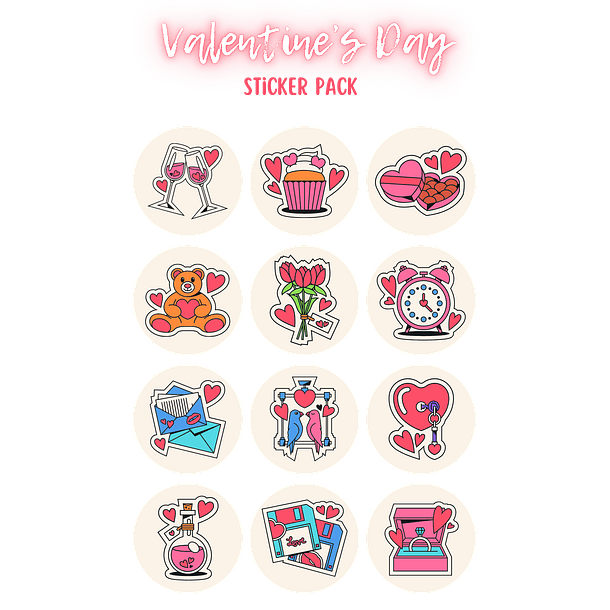 Stickers / Pegatinas San Valentín – Amor que se nota en cada detalle 8