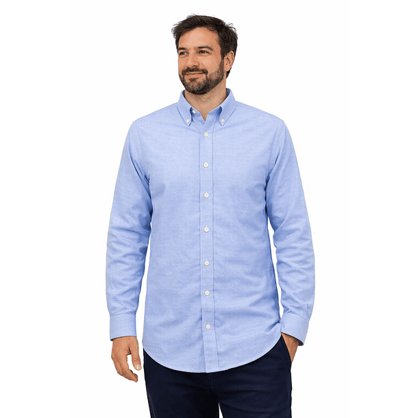 Camisa Oxford Hombre Manga Larga 3