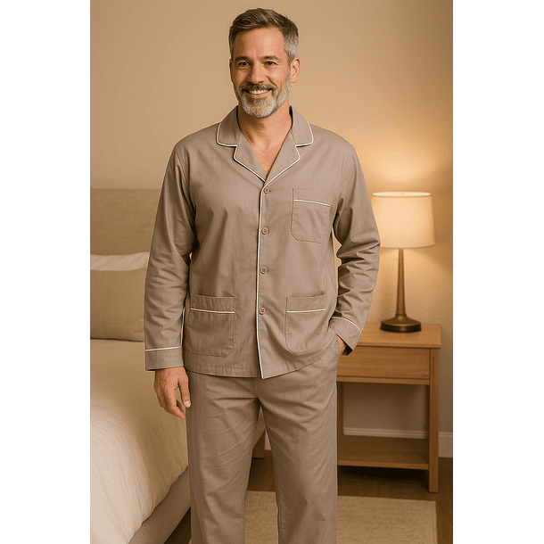 Pijama Hombre Algodón Trevira Largo 18