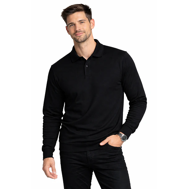 Polera Pique Hombre Manga Larga 20