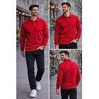 Polera Pique Hombre Manga Larga 22