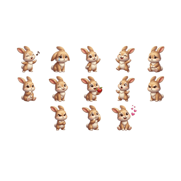 Set de Stickers Animalitos 3d 2