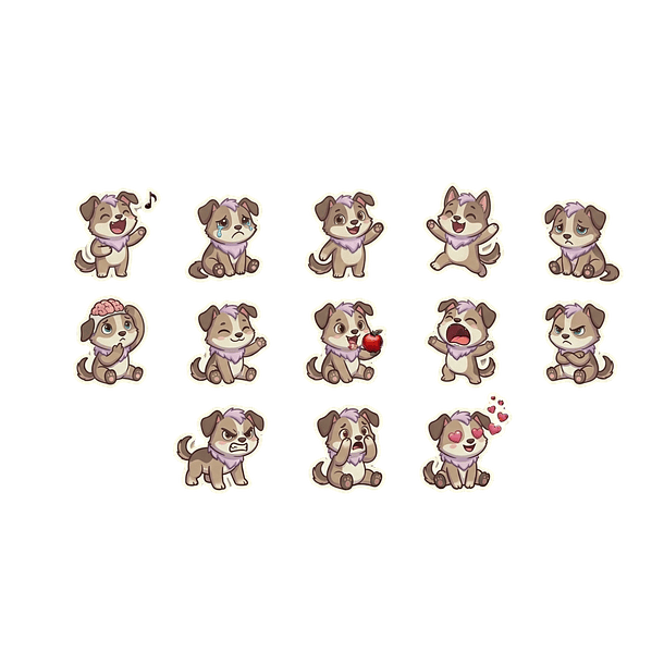 Set de Stickers Animalitos 3d 6