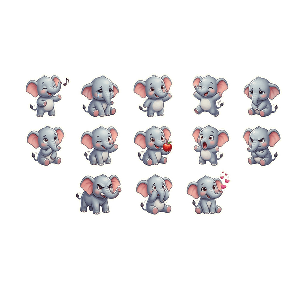 Set de Stickers Animalitos 3d 10