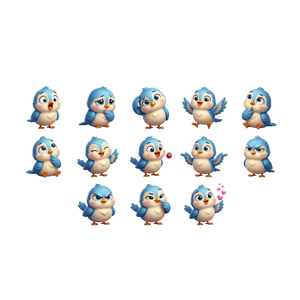 Set de Stickers Animalitos 3d 11