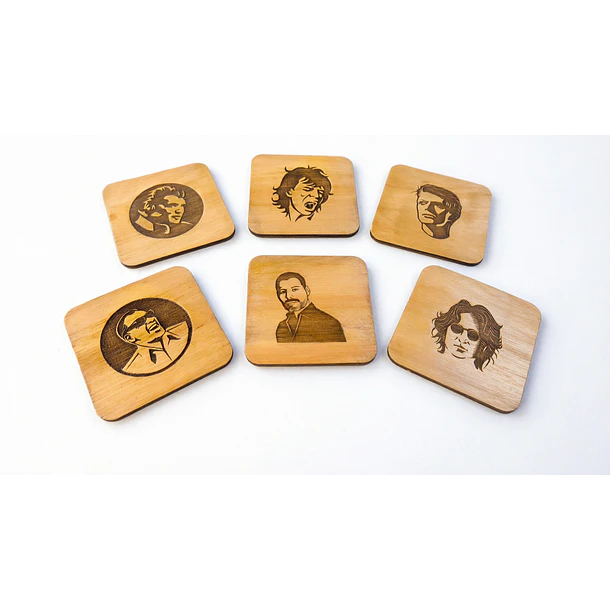 Set Posavaso Con Caja Madera 2