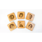 Set Posavaso Con Caja Madera 3