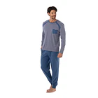 Pijama Largo Algodón Bicolor Hombre 3