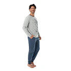 Pijama Largo Algodón Bicolor Hombre 7