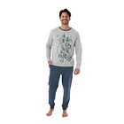 Pijama Largo Algodón Bicolor Hombre 8