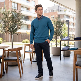 Chalecos Sweater Hombre Manga Larga  - Regular Fit
