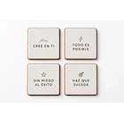  Posa Vaso Ceramica Personalizable por Sublimación - Base Corcho Antideslizante 2