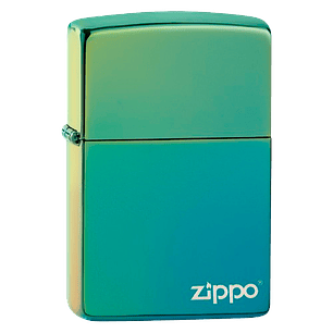 Encendedor Zippo Classic High Polish Teal Logo