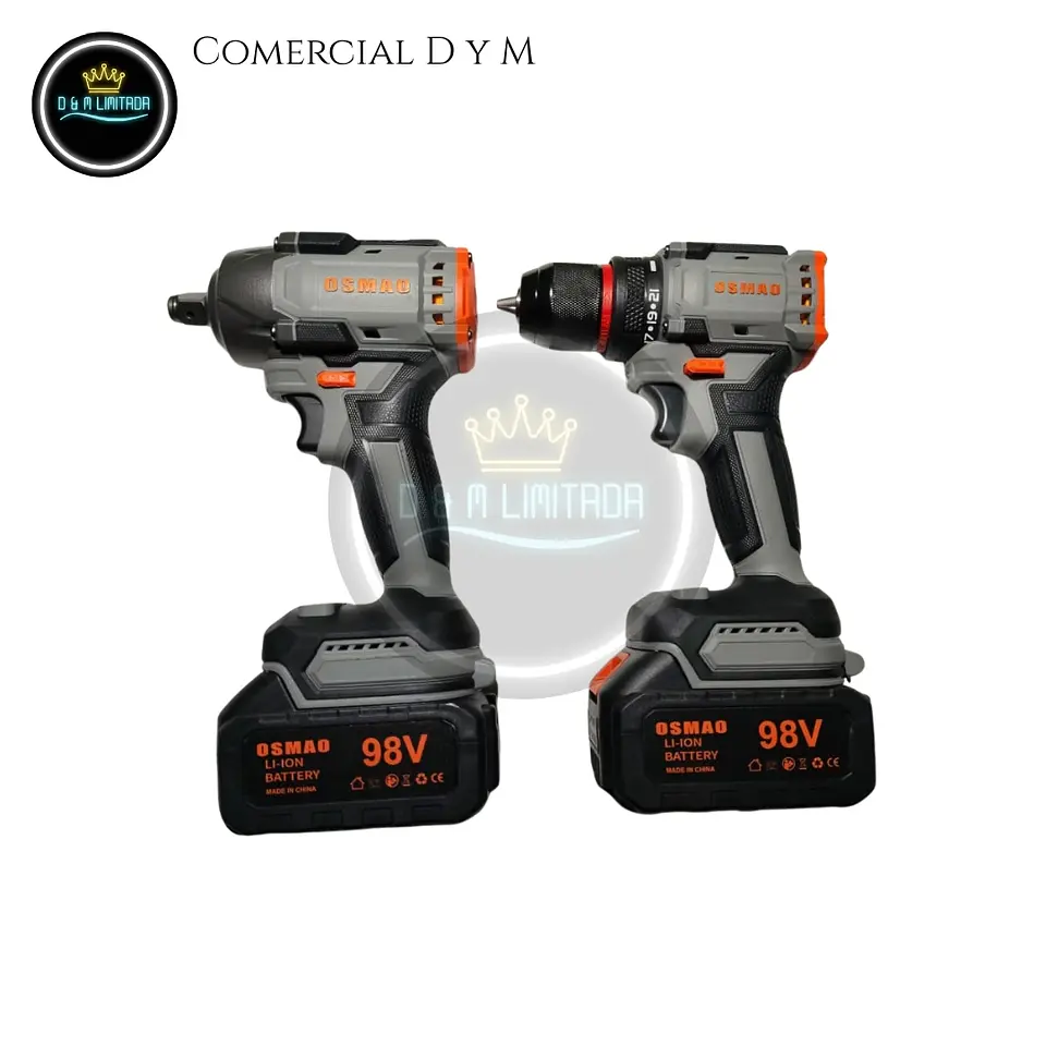 Maleta 2 Herramientas. Taladro atornillador + Llave de impacto OSMAO 1