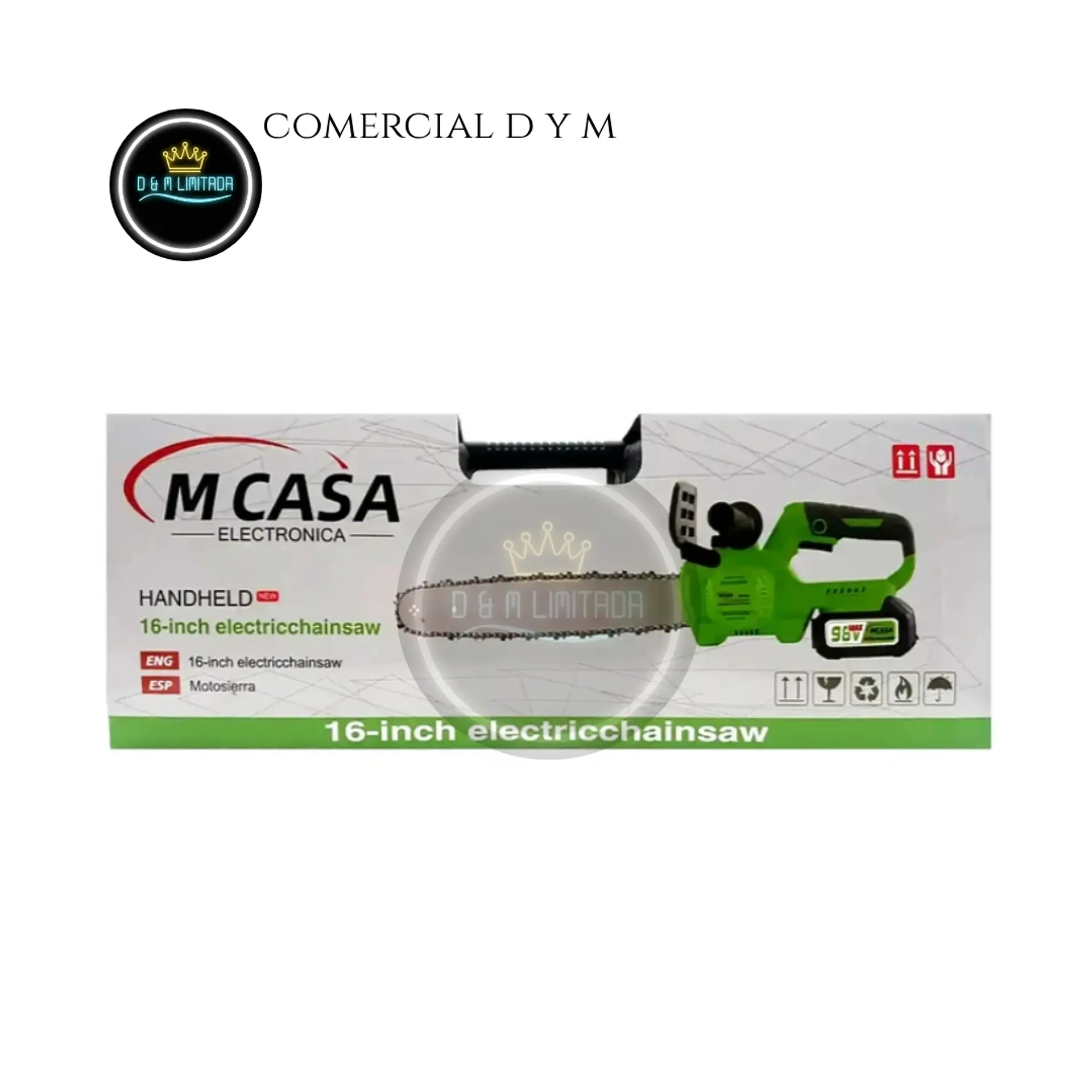 Motosierra de 16 pulgadas inalámbrica con lubricación automática MCASA 4