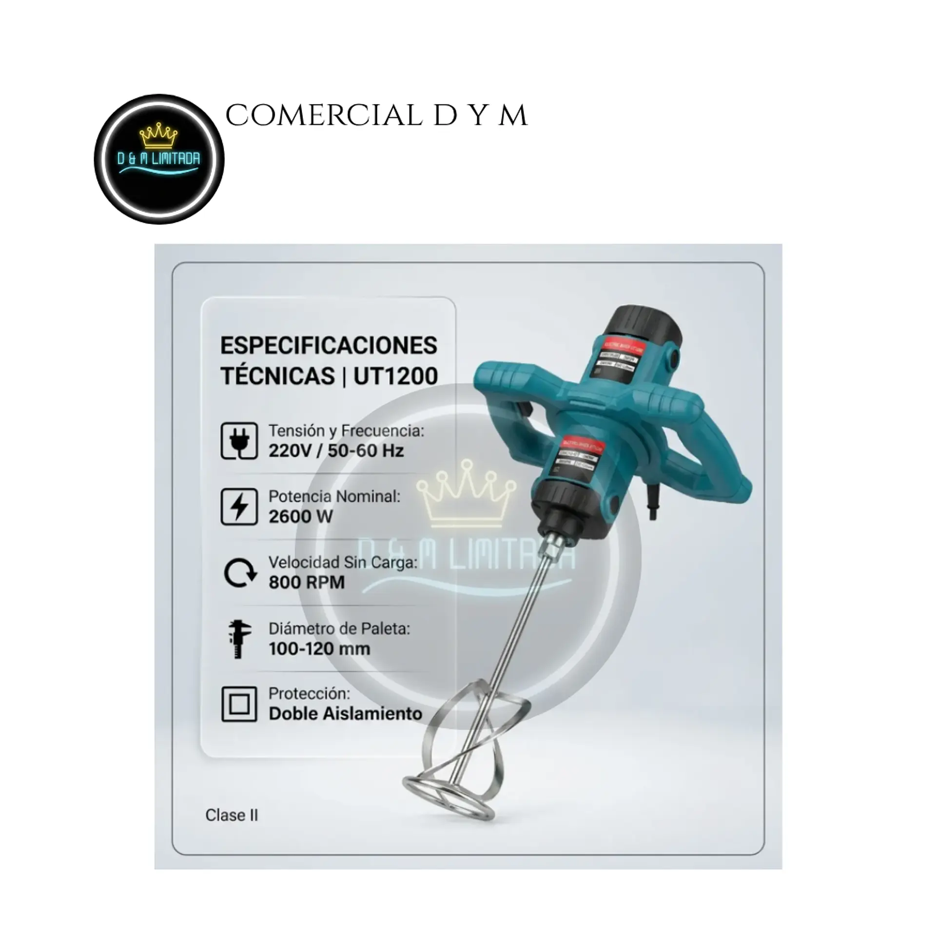 MEZCLADORA ELECTRICA DE 1200W 7