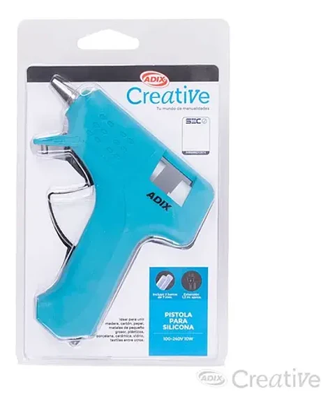 Pistola para silicona 10W celeste