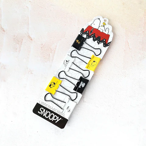 Set de 6 binder clip Snoopy