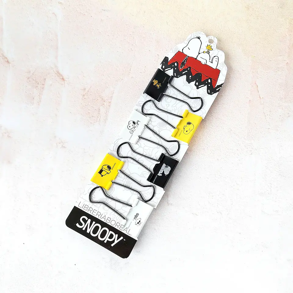Set de 6 binder clip Snoopy 1