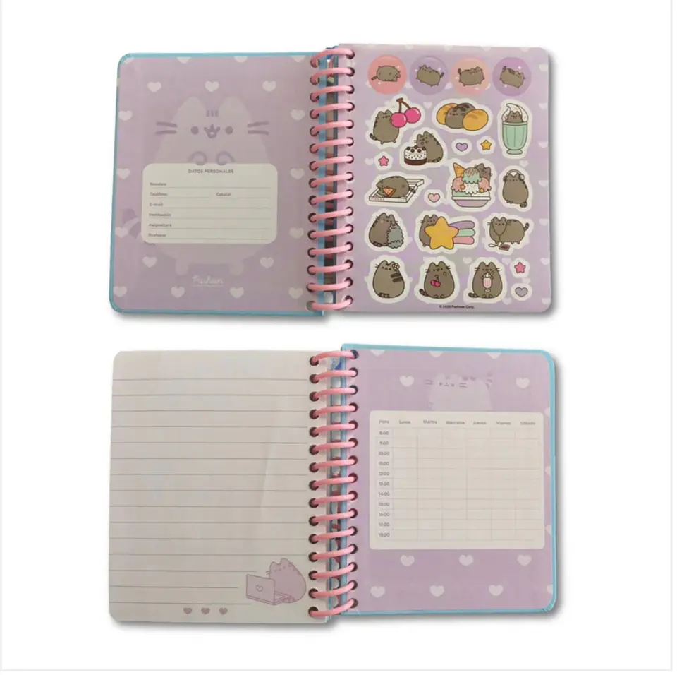 Cuaderno pocket Pusheen rosado 2