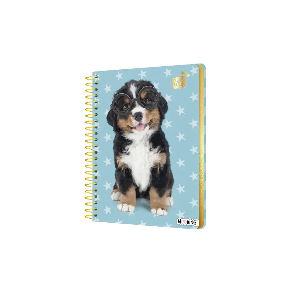 Cuaderno medio oficio 5mm 120 hojas Studio Pets Mooving surtido 1