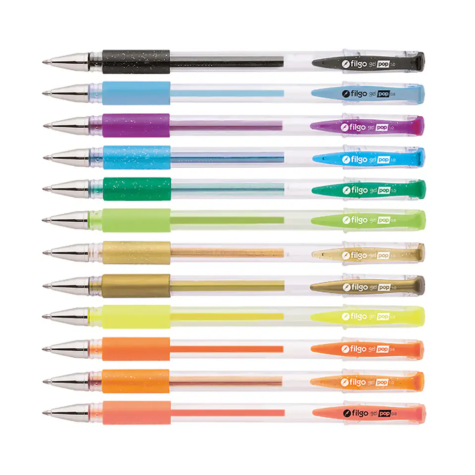 Roller Gel pop estuche 12 colores Beach Filgo 2