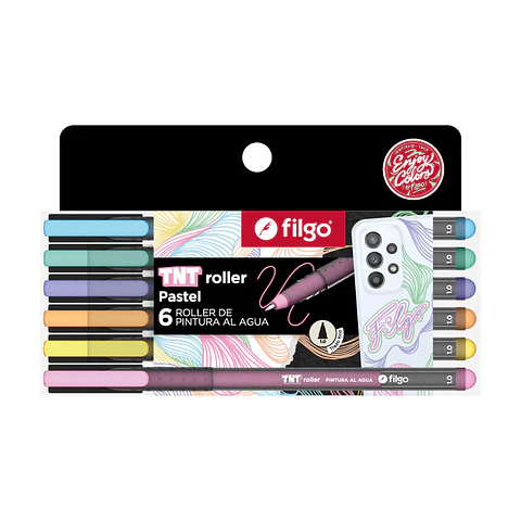 Roller pintura al agua colores pastel