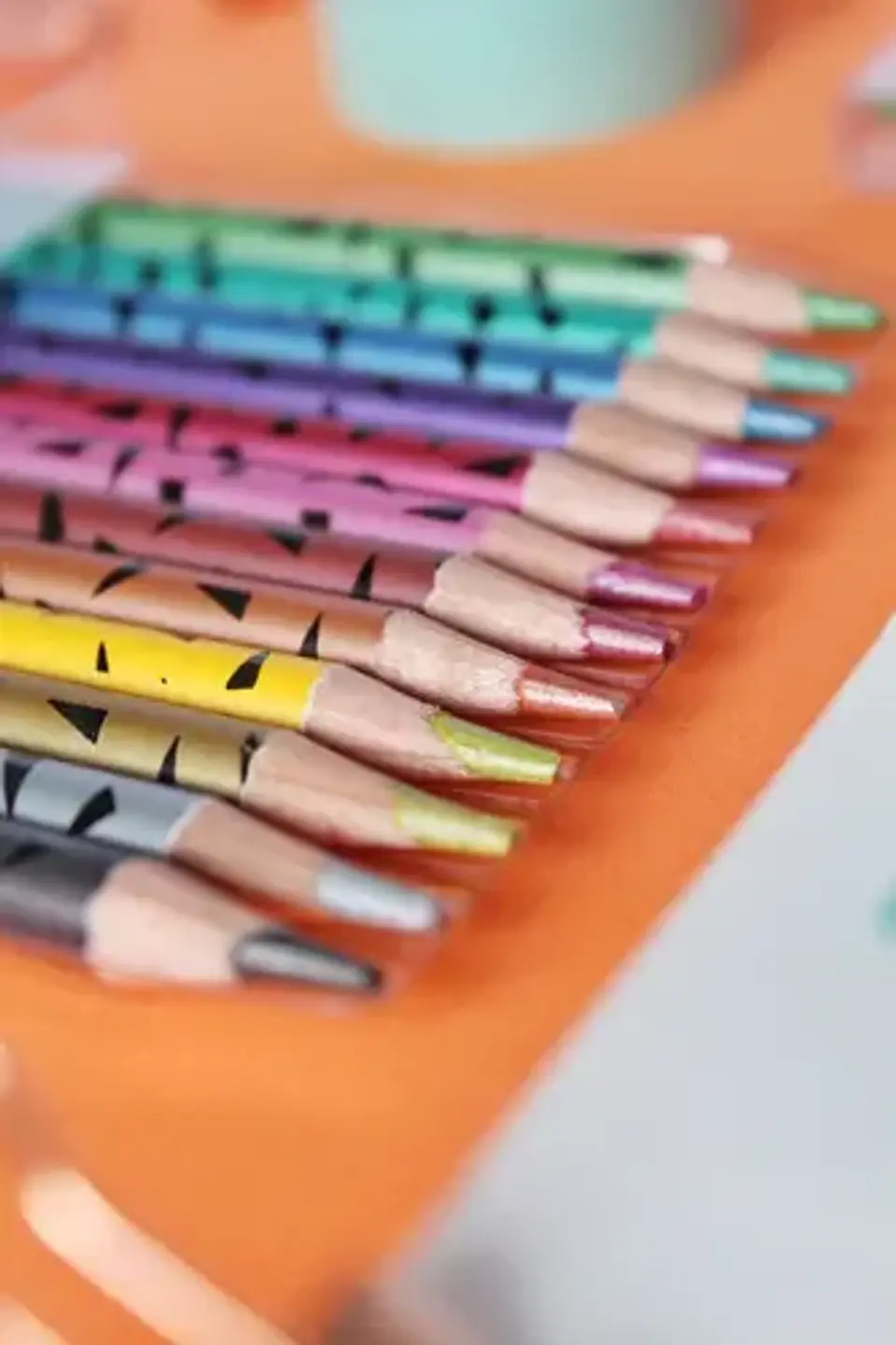 Estuche 12 lapices colores metalizados 2
