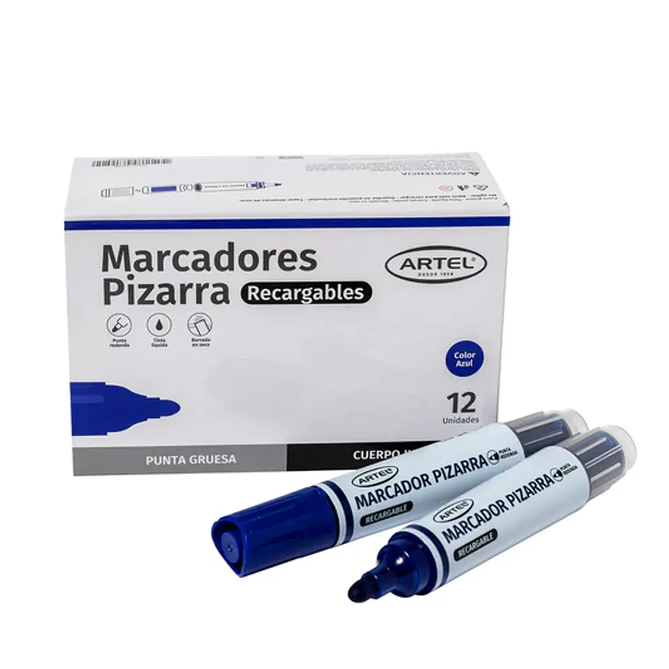 Marcador Pizarra Artel Recargable Jumbo azul 1 Unidad 1
