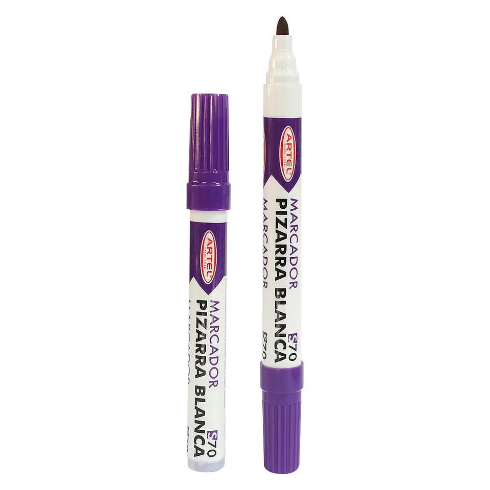 Marcador Para Pizarra Morado Punta Redonda Artel 1