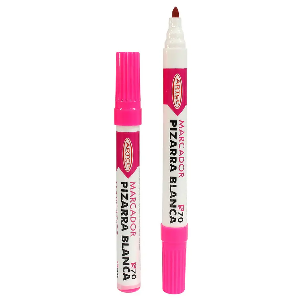 Marcador Para Pizarra Rosado Punta Redonda Artel 1