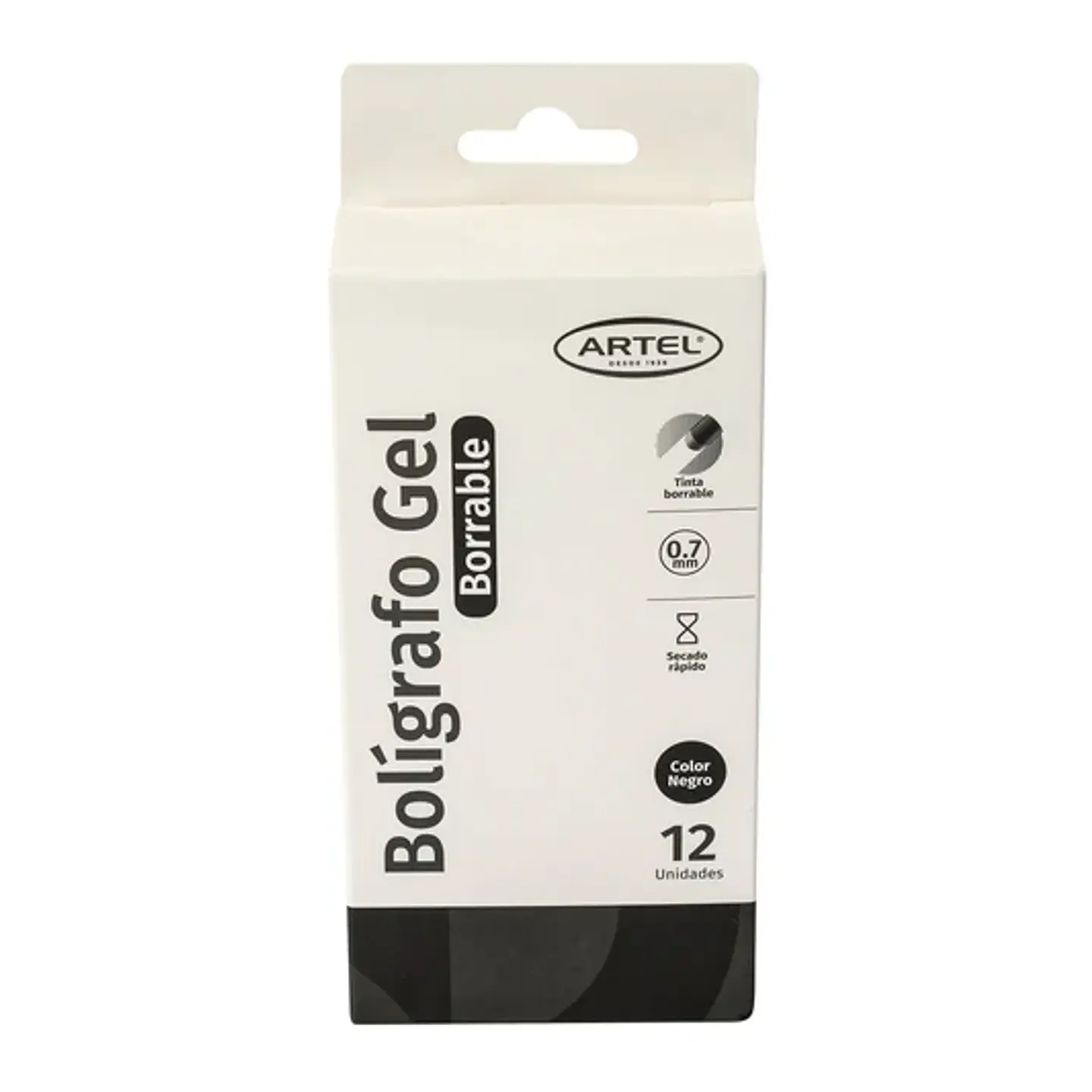 Bolígrafo Gel Borrable Artel Negro 1 Unidad 1