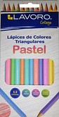 Lápices De Colores Lavoro Pastel Madera 12 Unidades - Miniatura 2