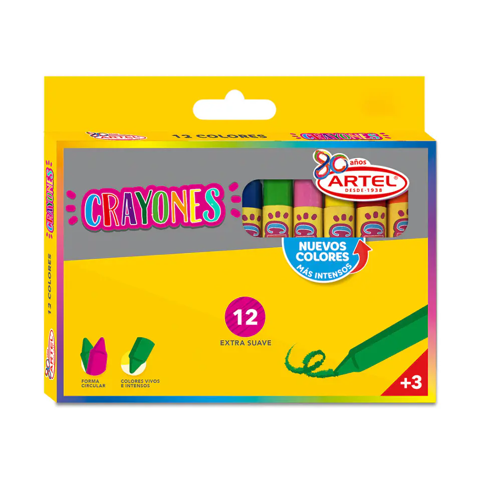 Crayones 12 Colores Artel 1