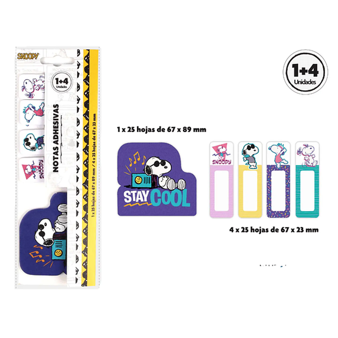 Set Notas Adhesivas Snoopy Cool Motarro 1
