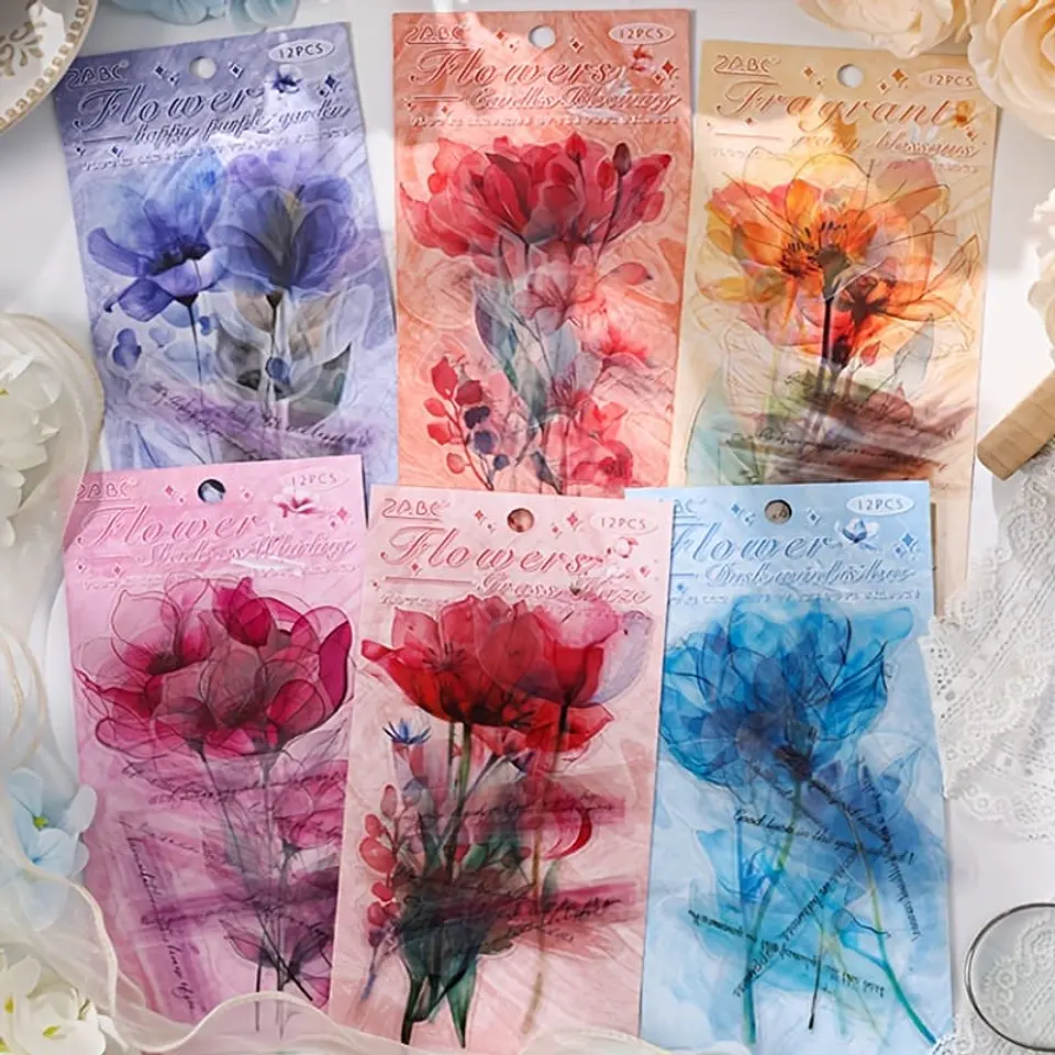 Stickers florales variedades 1