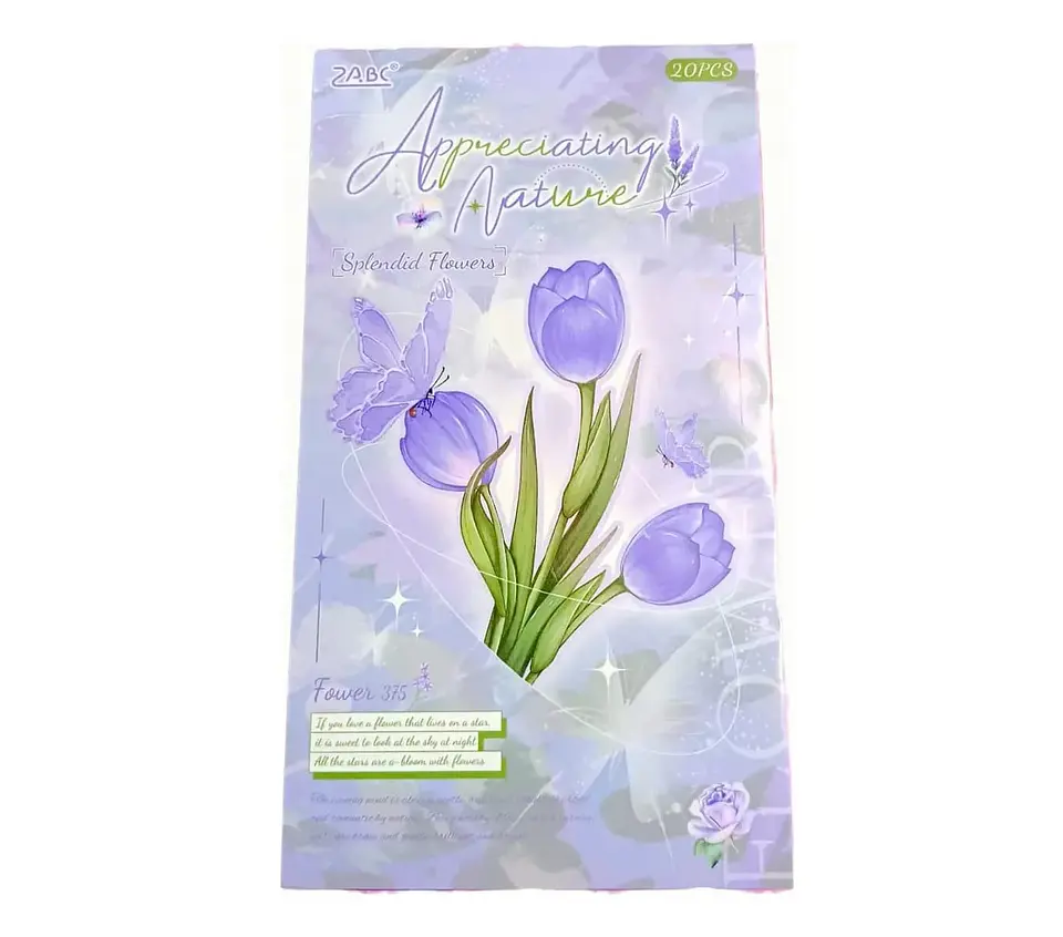 Block Sticker Floral Nature 20 Hojas Journal +300 Stickers C 1