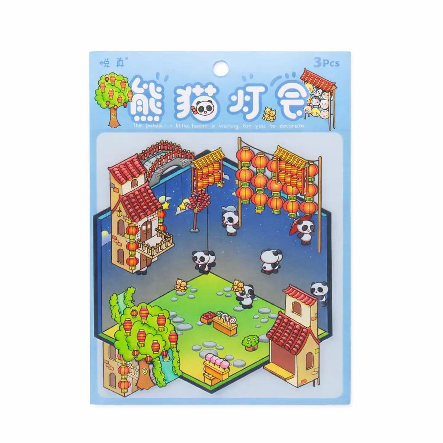 Stickers para crear escemaros panda 2