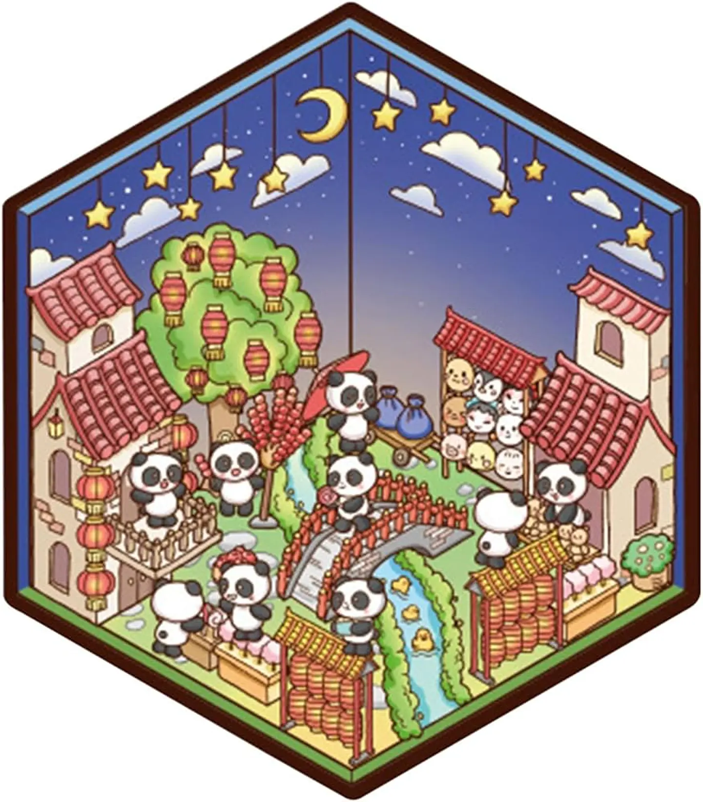 Stickers para crear escemaros panda 1