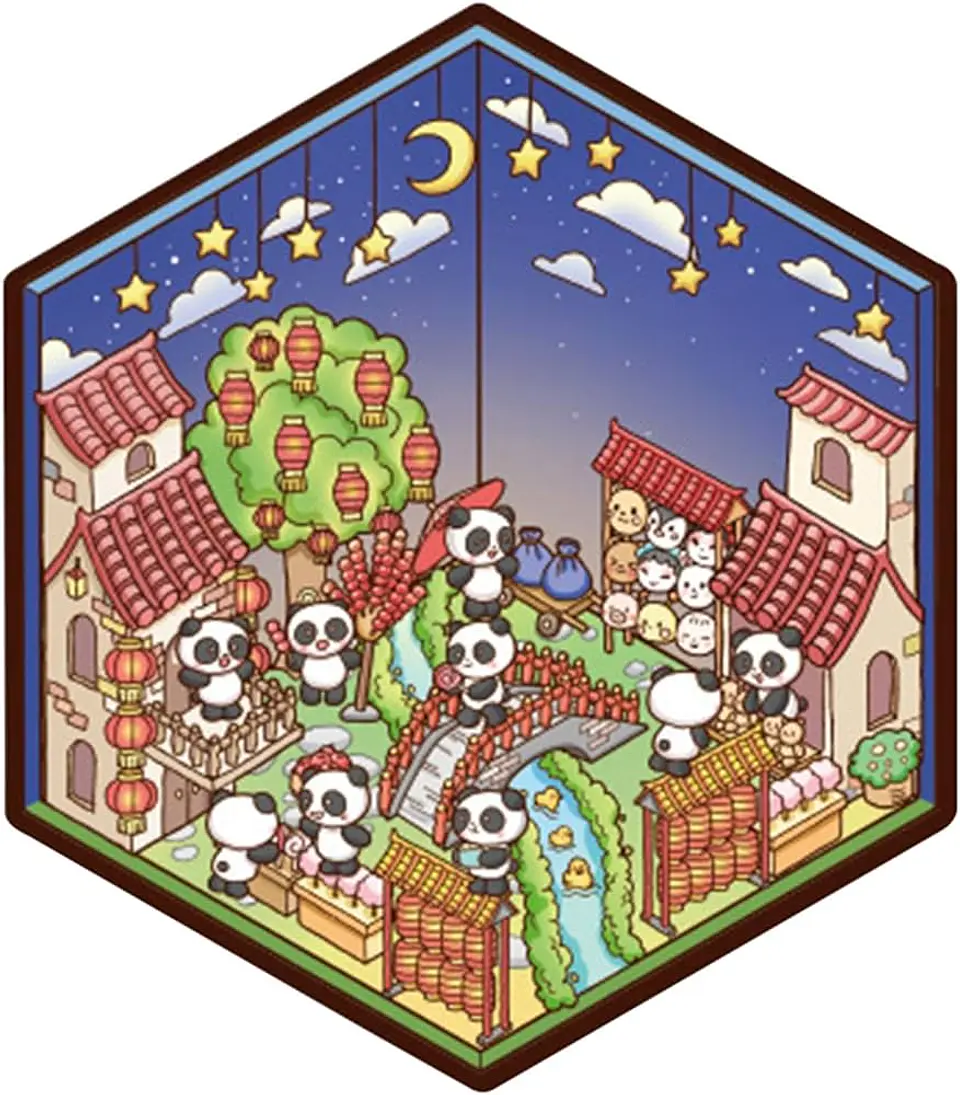 Stickers para crear escemaros panda 1
